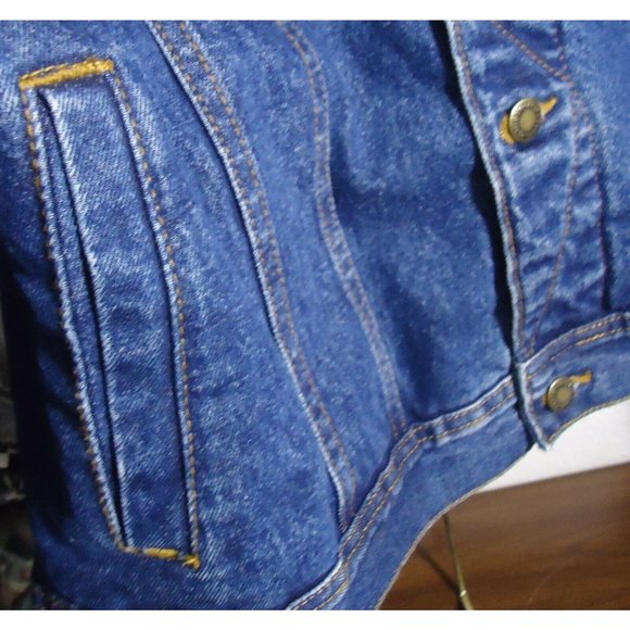 New Wrangler Rugged Wear Flannel Red Bk Lined Denim Jacket Coat XL RJK32AN  XL - Picture 9 of 12